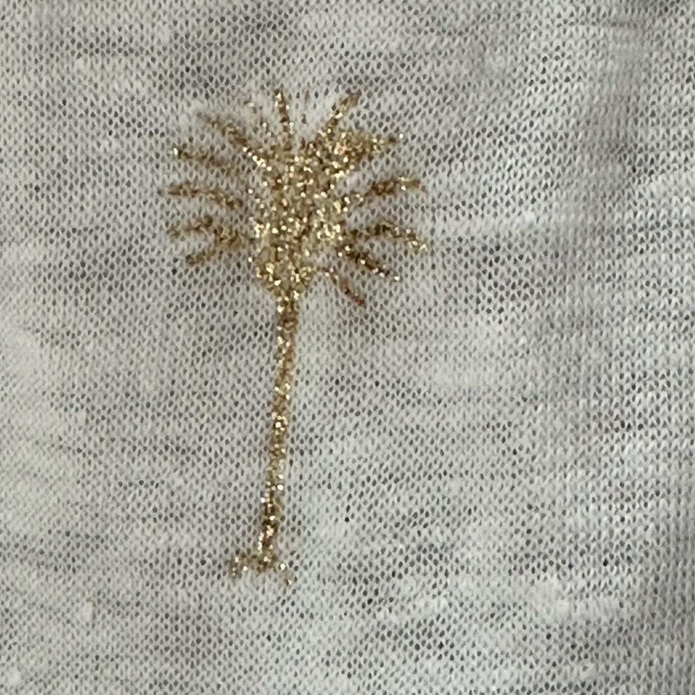 Rails Luna Metallic Palm Tree Linen-Blend Graphic… - image 6